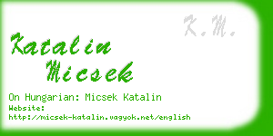 katalin micsek business card